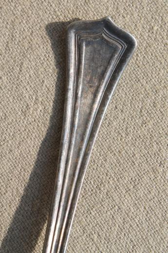 antique silverware, 1920s vintage silver plate tea spoons set, Scotia 1881 Rogers