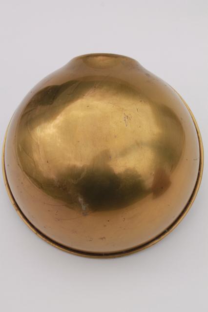 antique solid brass helmet shade for work light vintage industrial lighting