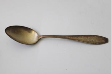 antique sterling silver teaspoon, Darien Wisconsin high school turn of the century vintage