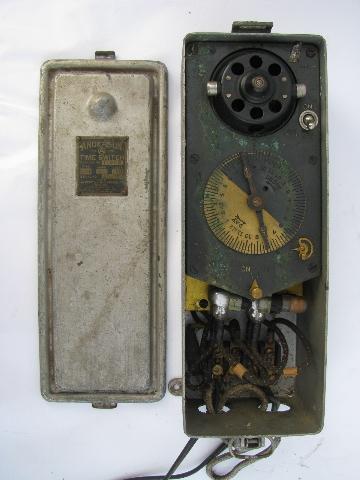 antique time switch, steampunk early machine industrial, Anderson - Boston
