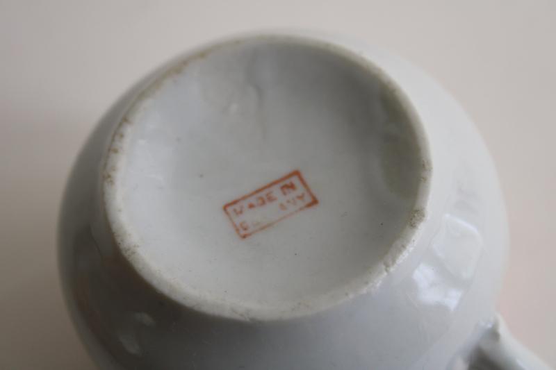 antique turn of the century vintage motto china Remember Me gift, cup marked Germany