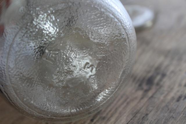 antique vintage Atlas E-Z jars glass quart size canning jars w/ bail lids