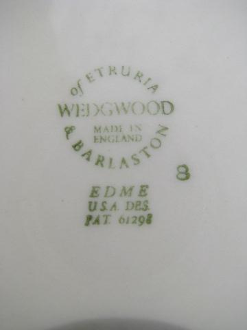 antique vintage Wedgwood Edme creamware china dessert plates