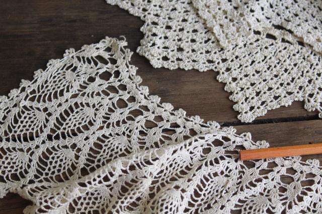 antique vintage camisole lace & lacy collars, Victorian Edwardian era trim for underwear & dresses