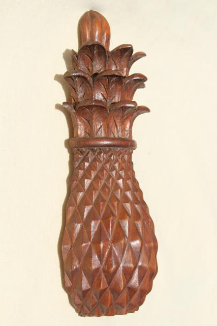 antique vintage carved wood molding, pineapple architectural ornament medallion