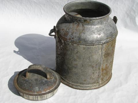 antique vintage cream can, little old milk can, country farm dairy primitive