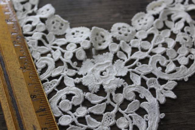 antique vintage embroidered needle lace collars, button hole stitching & embroidery
