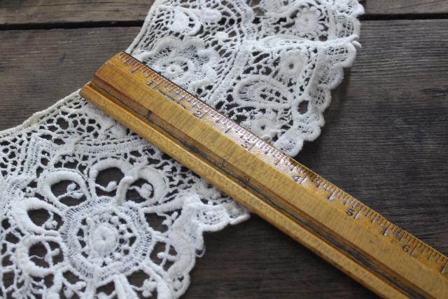 antique vintage embroidered needle lace collars, button hole stitching & embroidery