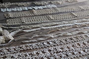 antique & vintage handmade tatted lace trim edgings & insertion for heirloom sewing projects