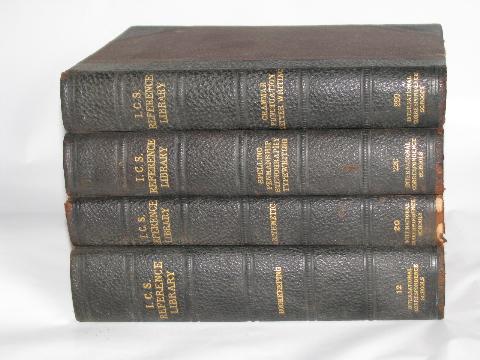 antique vintage homeschool education library, penmanship, spelling, bookkeeping & more, 4 volumes