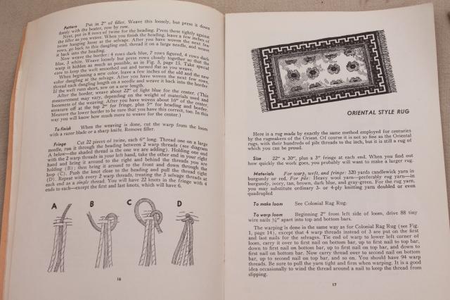antique & vintage needlework booklets, rag rug making hooked & crochet rugs