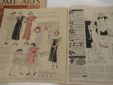 antique vintage needlework pattern magaines lot, 1930s Needlecraft