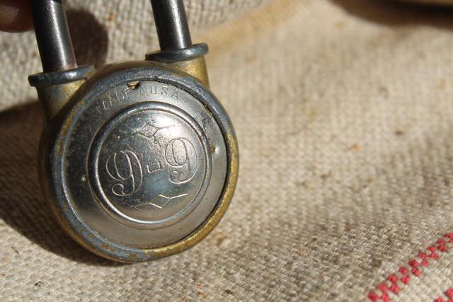 antique vintage padlocks lot, Walsco 9-9 and 7-11 locks without keys