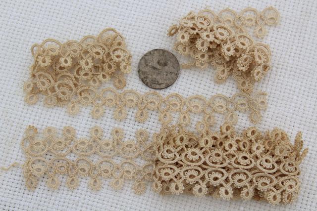 antique vintage sewing trims, crochet lace, tatting, knitted lace edgings