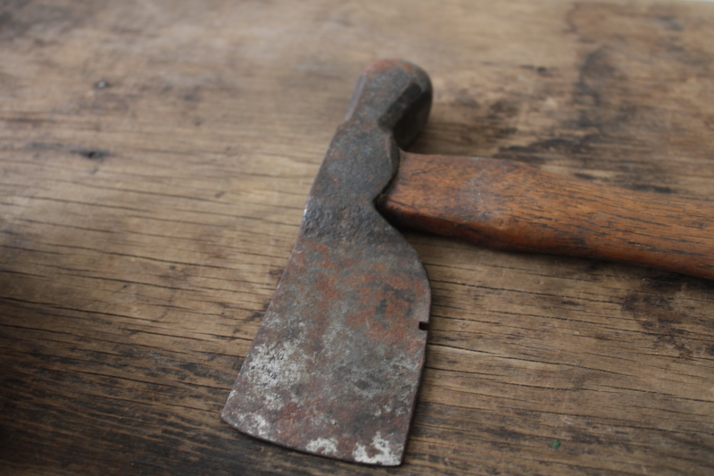 antique vintage shingling hatchet for splitting wood shakes roofing