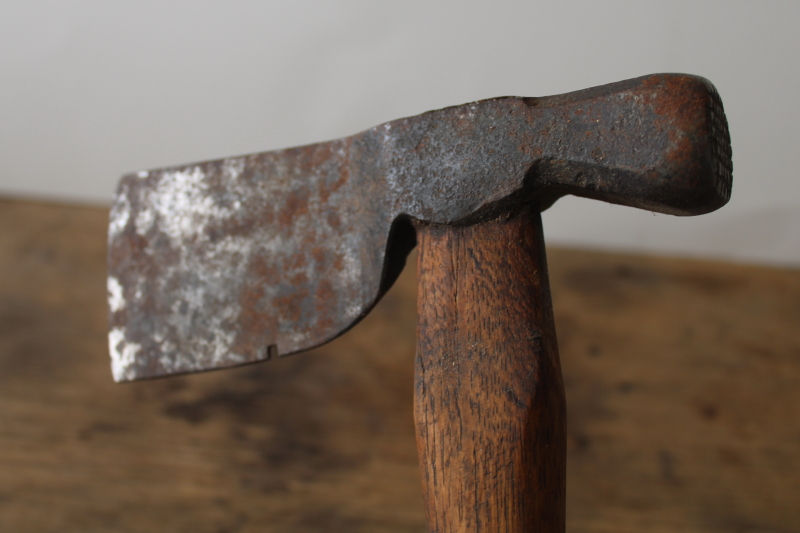 antique vintage shingling hatchet for splitting wood shakes roofing