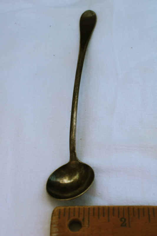 antique vintage silver plate stirrer spoon, long handled spoon w/ 1909 patent date