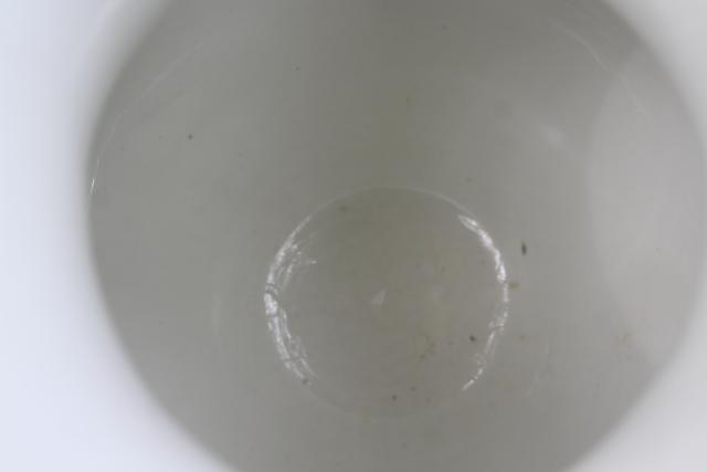 antique wash stand water pitcher, lily floral pattern jug, vintage Victor porcelain china