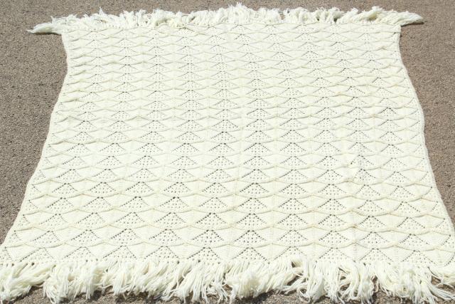Hand knitted acrylic Afghan