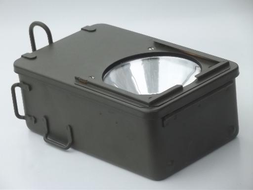 army green portable light, big flashlight battery floodlight for camping
