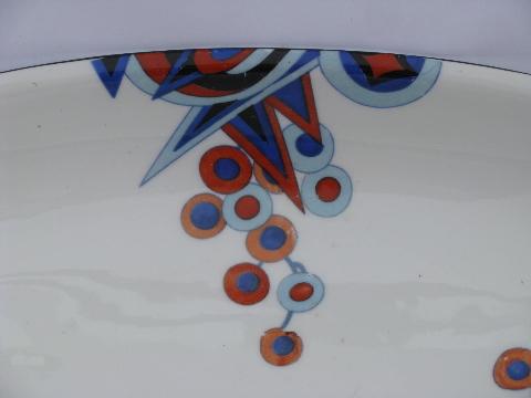 art deco design porcelain, 1930s vintage Germany china oval tray dish
