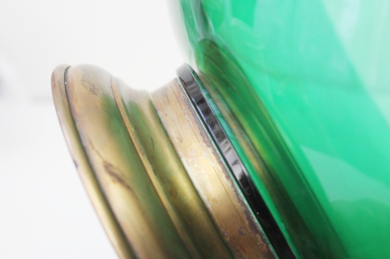 art deco vintage Emerald Glo green glass console bowl flower centerpiece Paden City glassware