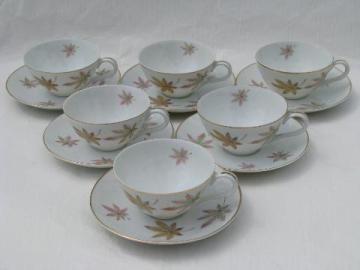 autumn leaves china cups and saucers, Bavaria, Austria, Germany?