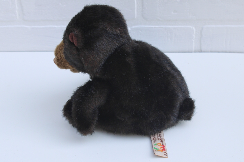 baby black bear realistic wild animal Folkmanis hand puppet plush stuffed toy