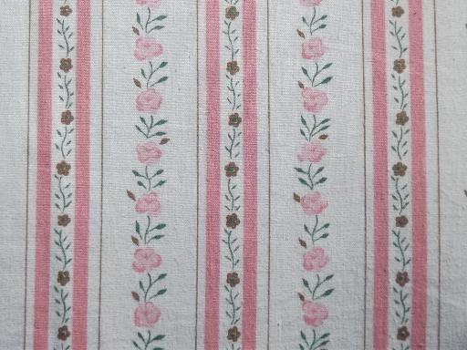 baby size vintage down & feather pillow w/ old floral striped cotton cover