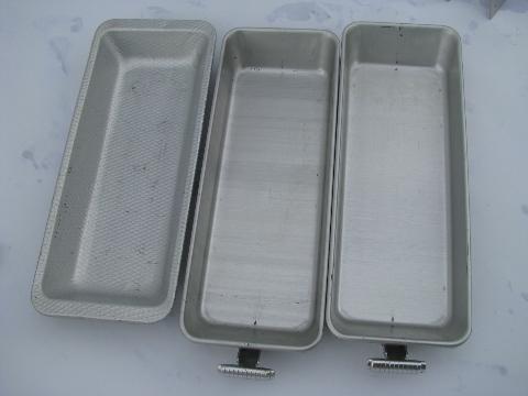 big lot assorted retro vintage aluminum ice cube trays