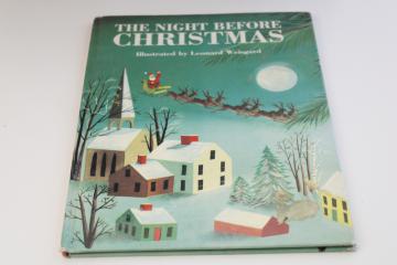 big picture book The Night Before Christmas reprint of mid century vintage classic
