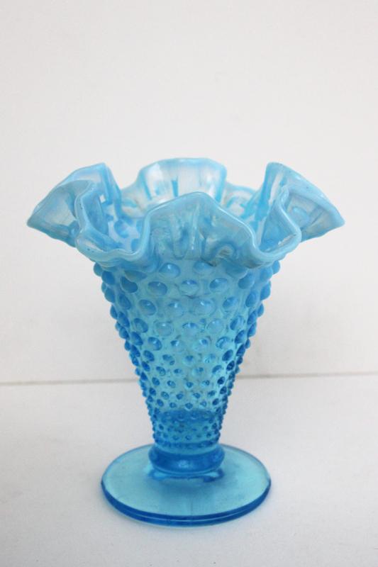 Antique Glass Collectible Glass Blue Opalescent