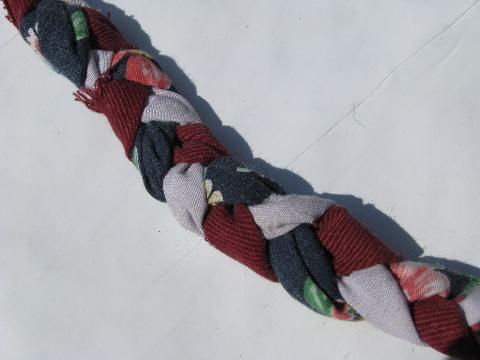 braided fabric strips, rag ball yardage for handmade braid rag rug