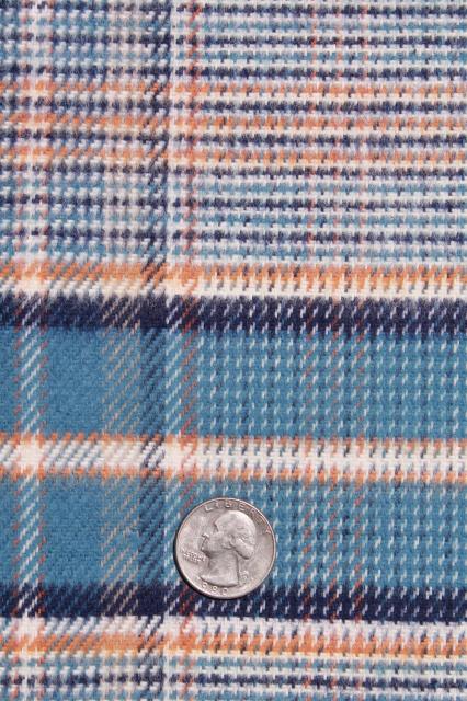 brushed heavy flannel fabric, winter weight warm work shirt material, cotton blend plaid