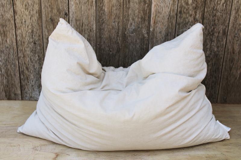 buckwheat hulls pillow, very heavy support bed pillow w/ natural cotton cover