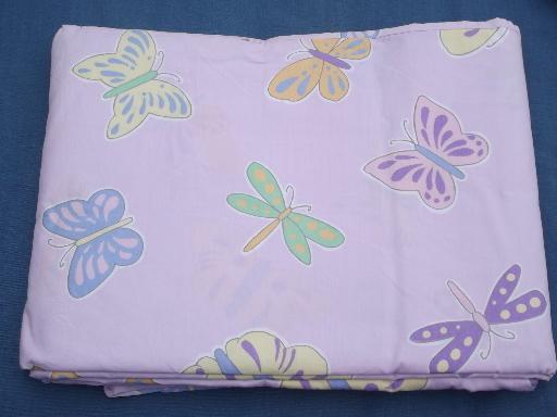 butterflies print cotton, never used duvet covers, flat sheet for fabric