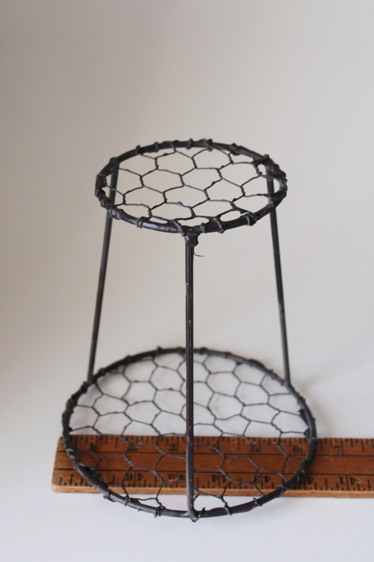 chicken wire flower frog or spoon holder, rustic modern farmhouse style
