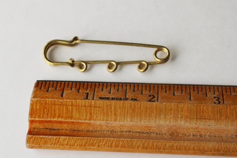 clasp pins for ribbons, medals, awards - silver & gold tone metal jewelry findings