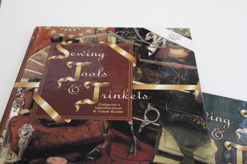 collecting vintage sewing tools, two volume identification guide color photos reference books
