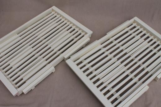 cottage style folding wood lap trays, breakfast tray set Country Diary of an Edwardian Lady