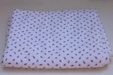 cottagecore vintage lavender rosebud print fabric, vintage granny nightgown cotton flannel
