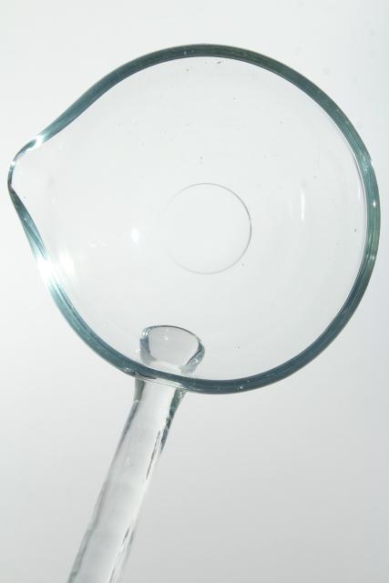 crystal clear glass punch ladle, vintage punch bowl ladle for wedding or parties