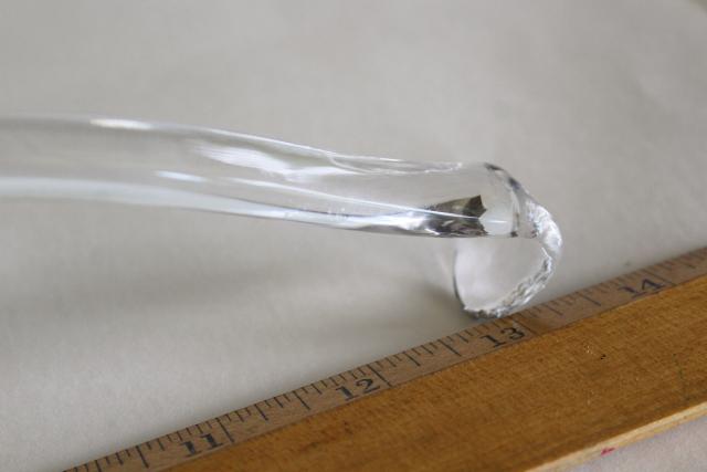 crystal clear glass punch ladle, vintage punch bowl ladle for wedding or parties