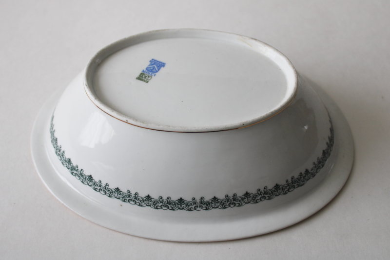 early 1900s vintage Limoges china oval bowl, T&V France for Marshall Fields