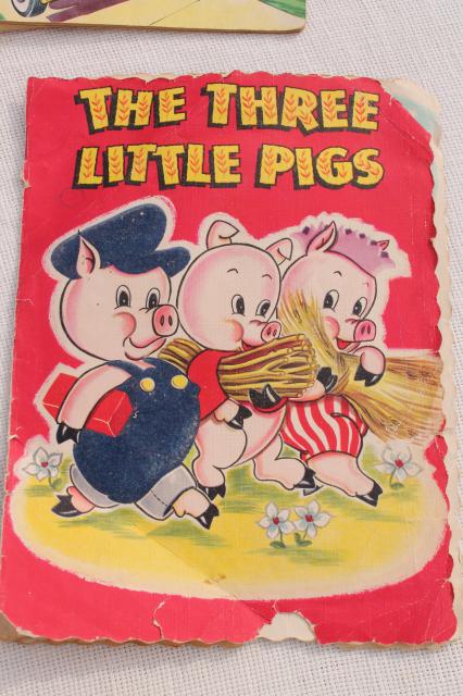 early 50s vintage children's picture books w/ retro cover art illustrations, school learning fun