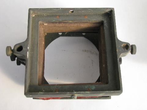 early antique solid brass photography bellows for a box camera