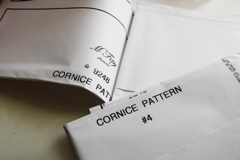 fabric cornices pelmet drapery sewing pattern w/ instructions, Victorian curtain valances