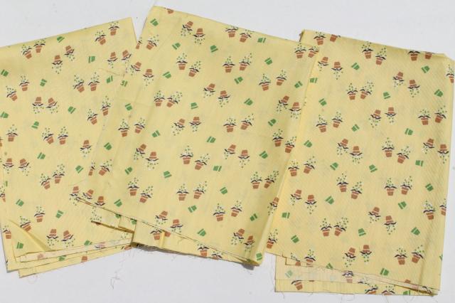 feed sack prints & retro print cottons, large lot vintage cotton print fabric