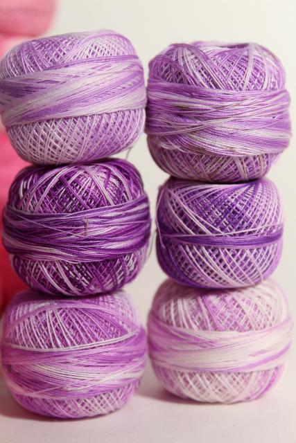 fine crochet cotton thread for lacemaking or lace edgings, tiny vintage spools in all colors!