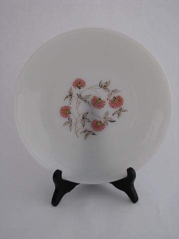 fire-king fleurette dinner plates